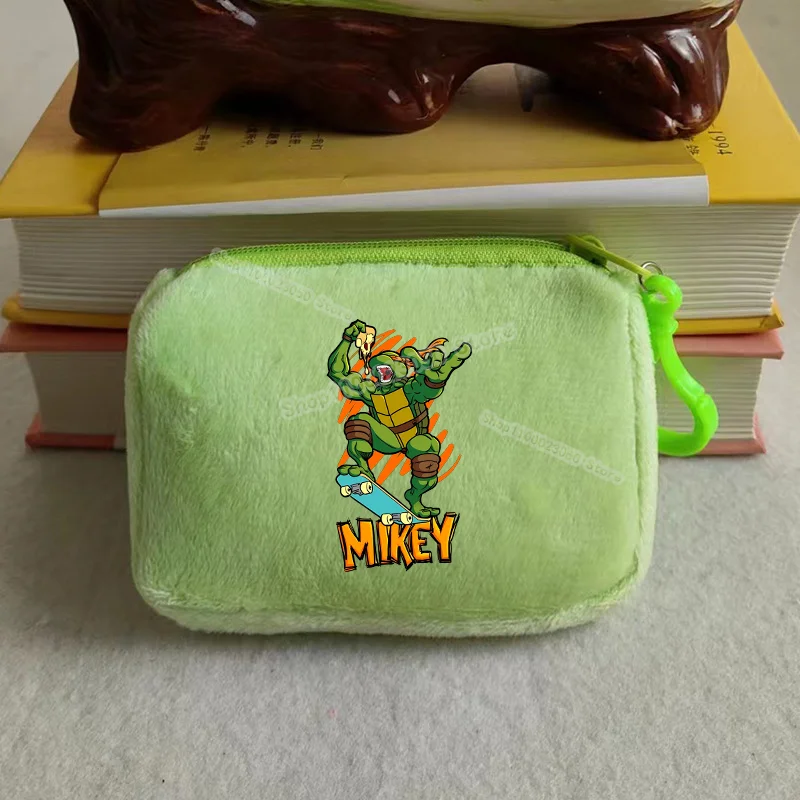 Миниатюрный плюшевый кошелек для монет с черепашками-ниндзя из мультфильма