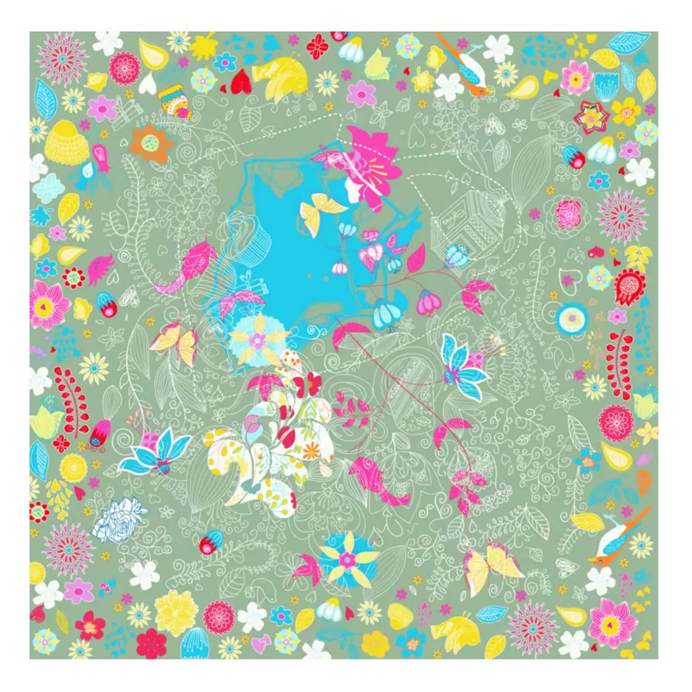 

Spring Autumn Square Silk Scarves Women Foulard Head Shawl Wrap Floral Muffler Pareo Bandanna Female Chiffon Hijab Poncho