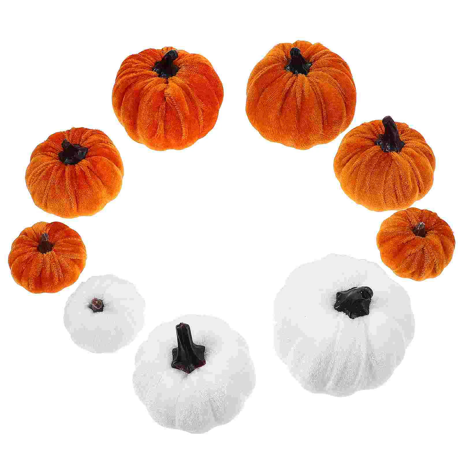 

9 Pcs Foam Pumpkin Halloween Home Decor Thanksgiving Outdoor Manual Layout Model Flannel Fake Decorative Artificial