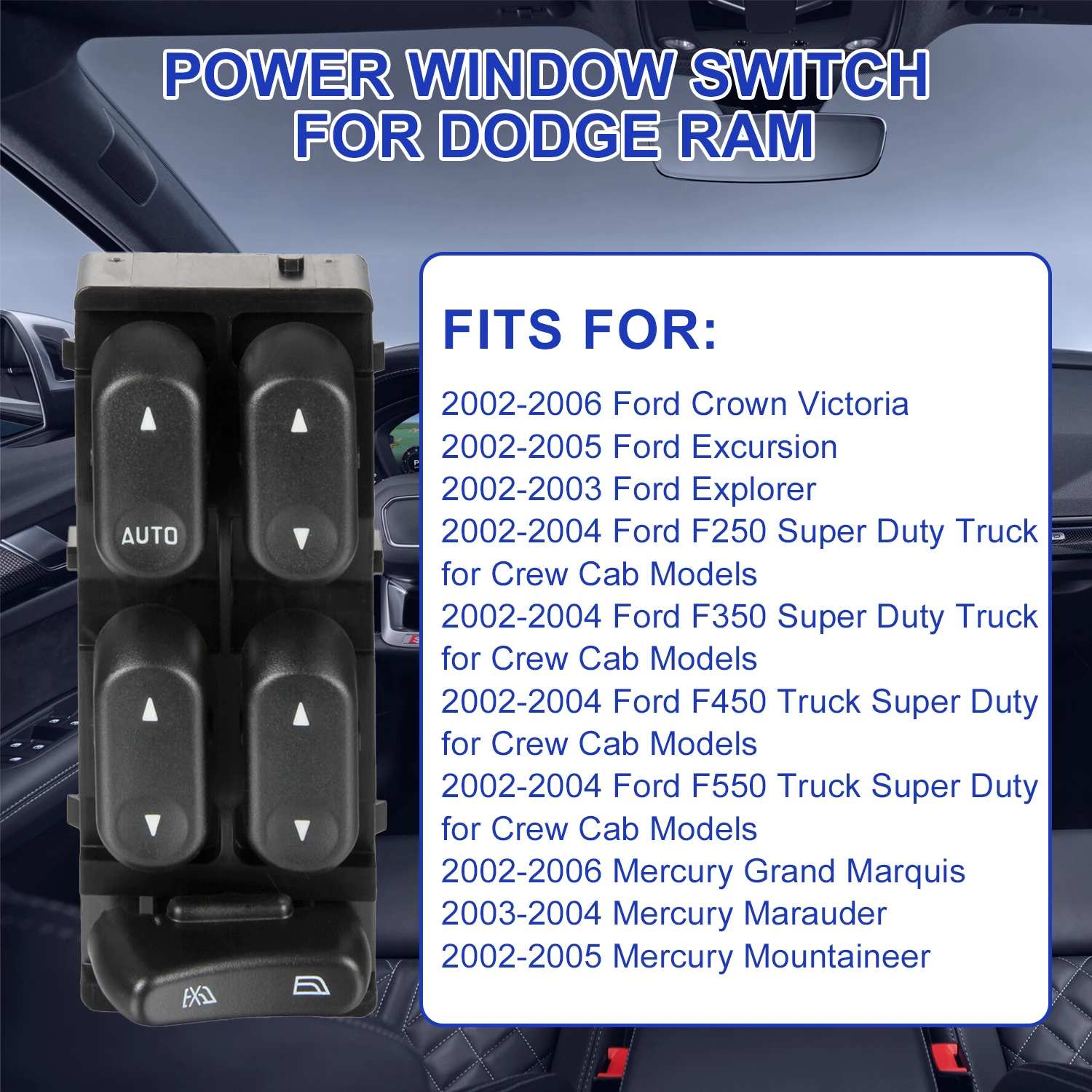 1L2Z14529BA главный электрический выключатель стеклоподъемника со стороны водителя LH