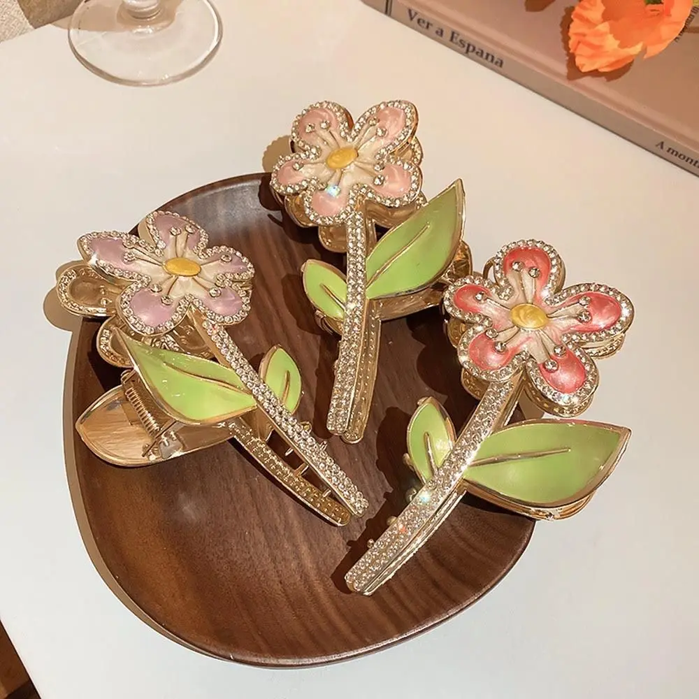 

Женский геометрический зажим для волос, с кристаллами