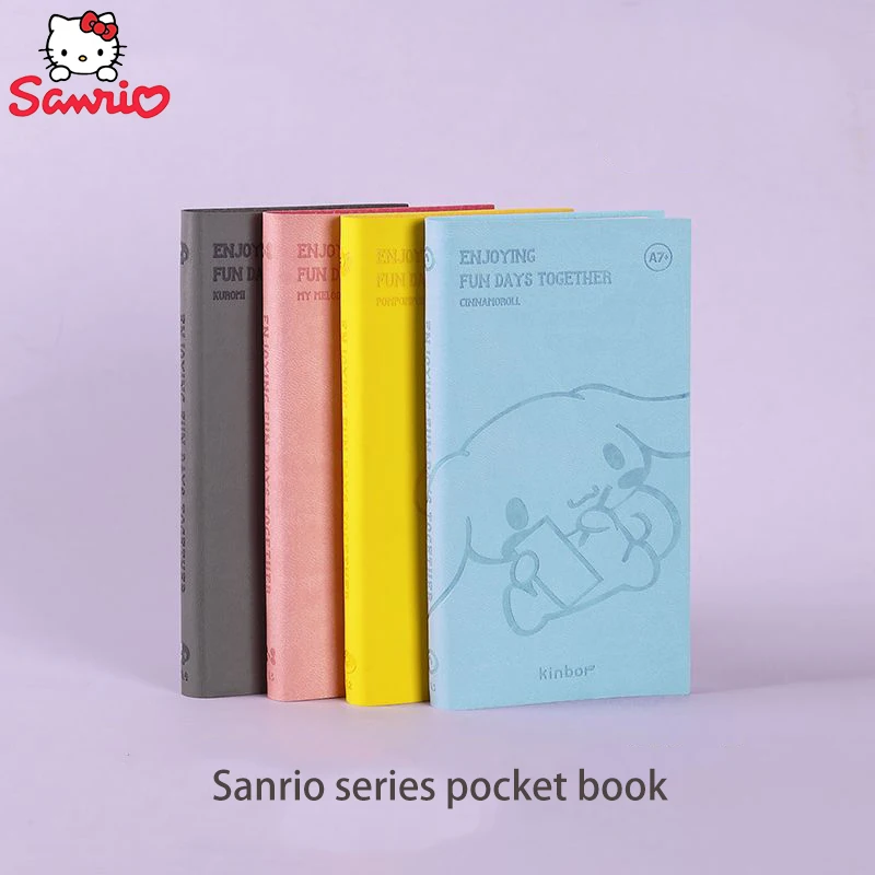 

Карманная книга Sanrio, блокнот Purin Dog Kuromi My Melody Girl Child, тонкая усовершенствованная внутренняя страница А7, журнал, ручник, подарок