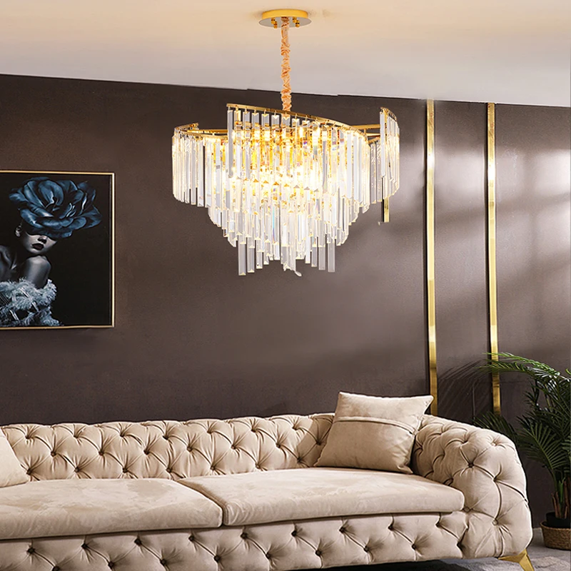

LED Light Chandeliers 2022 New Glass Helix Lustres Decoration Home Gold Hanging Lamps for Ceiling Lampara Techo for Living Room