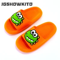 childrens pvc one word slippers baby girls and boys versatile kids fashion cute dinosaur open toe beach shoes casual simple new
