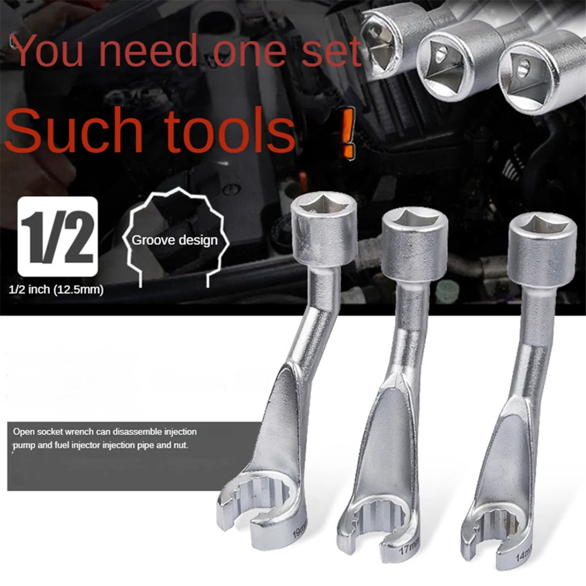 Для BMW VW MERCEDES BENZ комплект втулок линии топливной форсунки сенсорный ключ 14 17 19 мм с