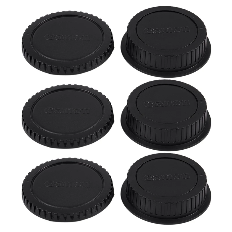 

3X Camera Body Cap And Rear Lens Cover Cap For Canon EOS