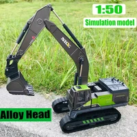 150 simulation alloy head diecasts toy engineering vehicle toy excavator crane model truck car toys for boys gifts home decor