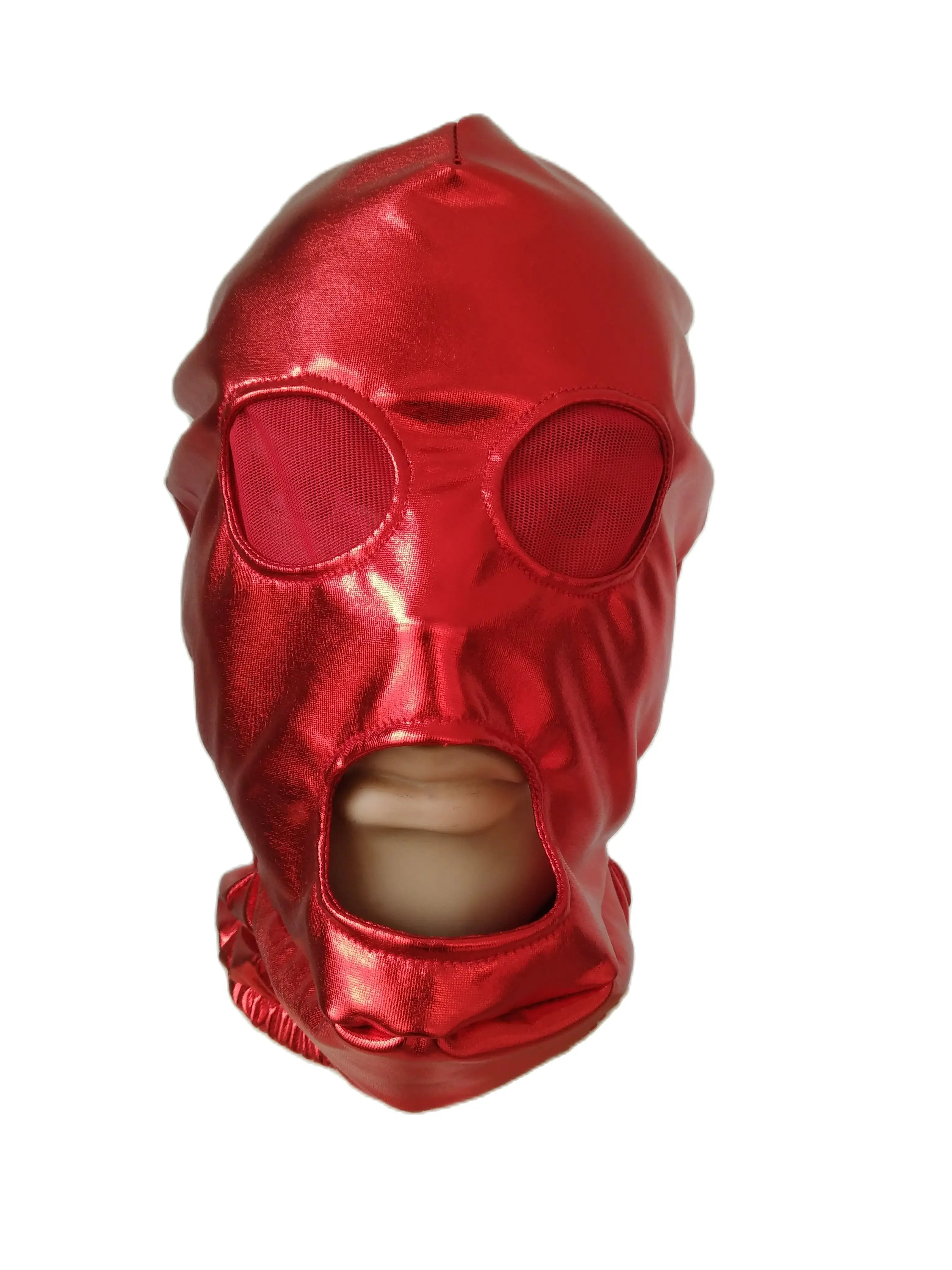 

Эротические маски на Хэллоуин, костюмы для косплея, блестящая металлическая маска, открытые глаза с Красной сеткой, унисекс, Костюмы Зентаи,...