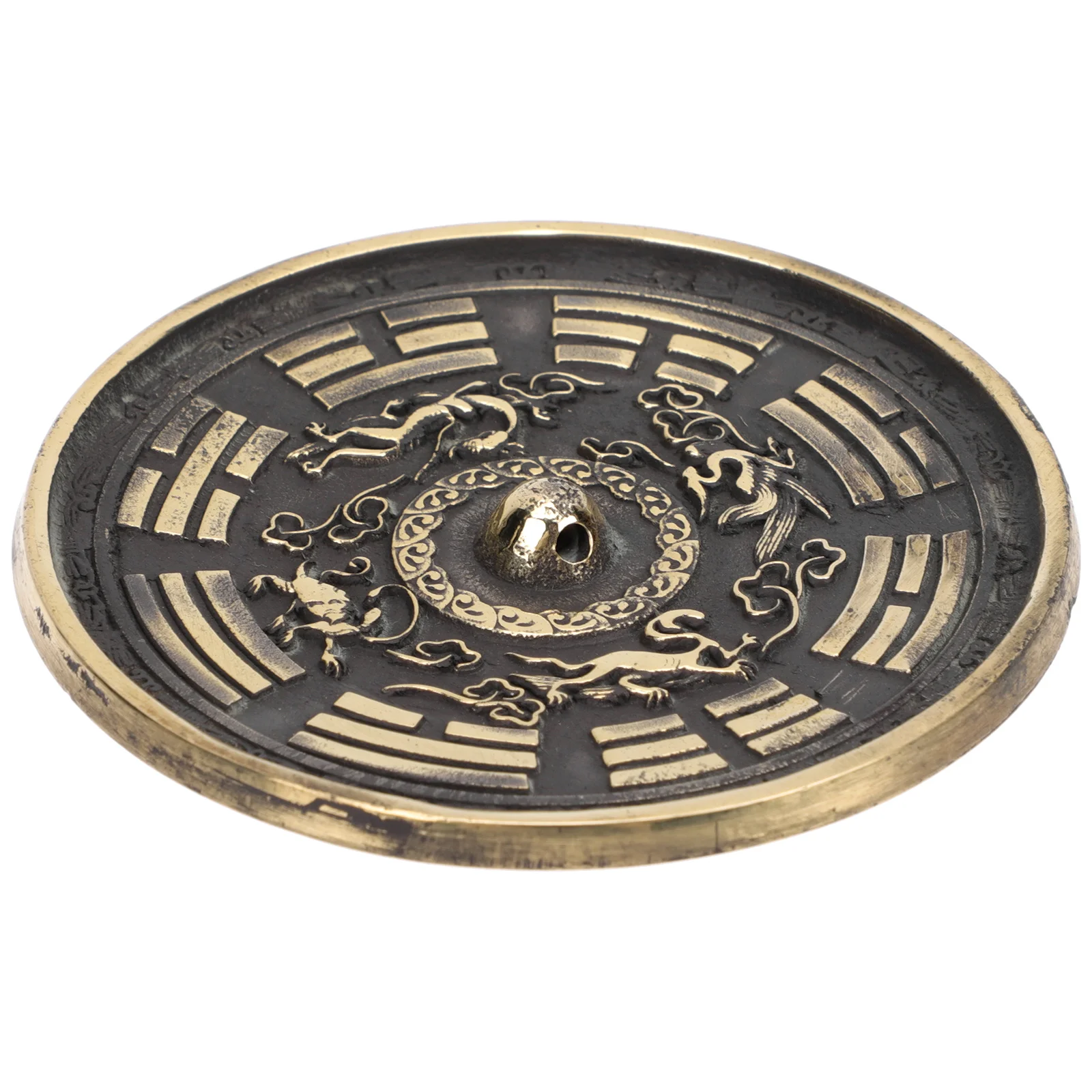 Сливовый боссом бронзовое зеркало домашний декор экзорцизм орнамент медь восемь