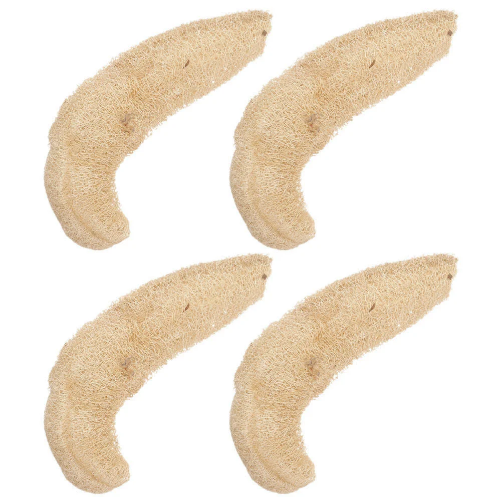 

4 Pcs Body Wash Home Loofah Sponge Brush Organic Dish Scrubber Natural Washing Kitchen Cleaning Sponges