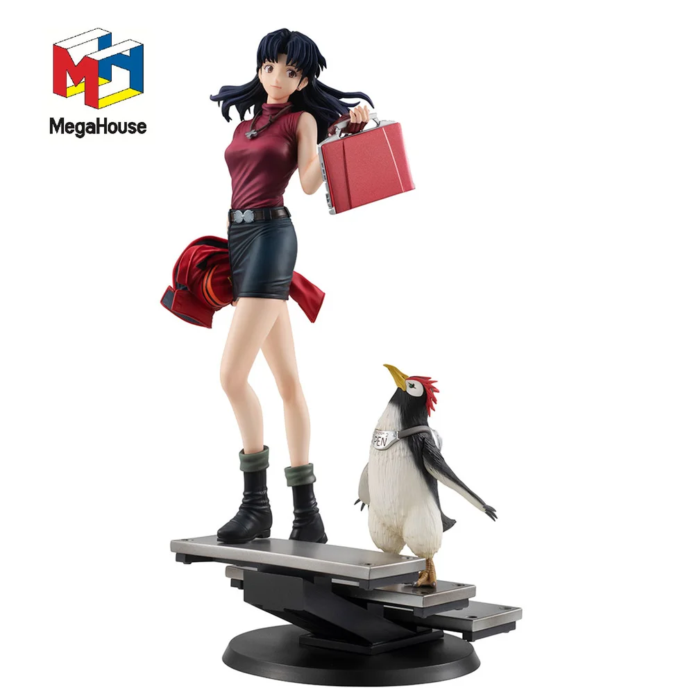 

in stock 100% original MegaHouse GALS Katsuragi Misato EVAGELION Anime Statue PVC Action Figure Collection Model Toys Gift 25cm