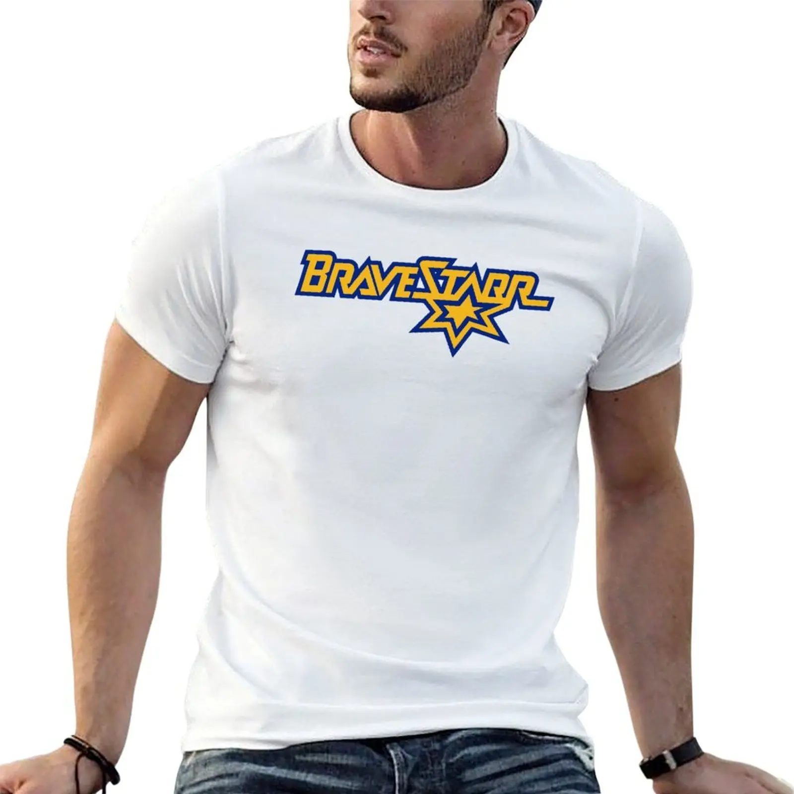 Фото Футболка Bravestarr Basic из смесового хлопка с короткими рукавами №1