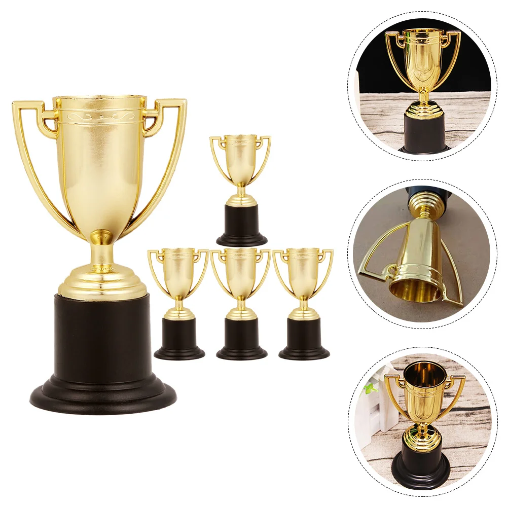

Trophy Award Cup Trophies Gold Kids Mini Party Golden Winner First Place Competition Reward Props Plastic Delicate Prizes
