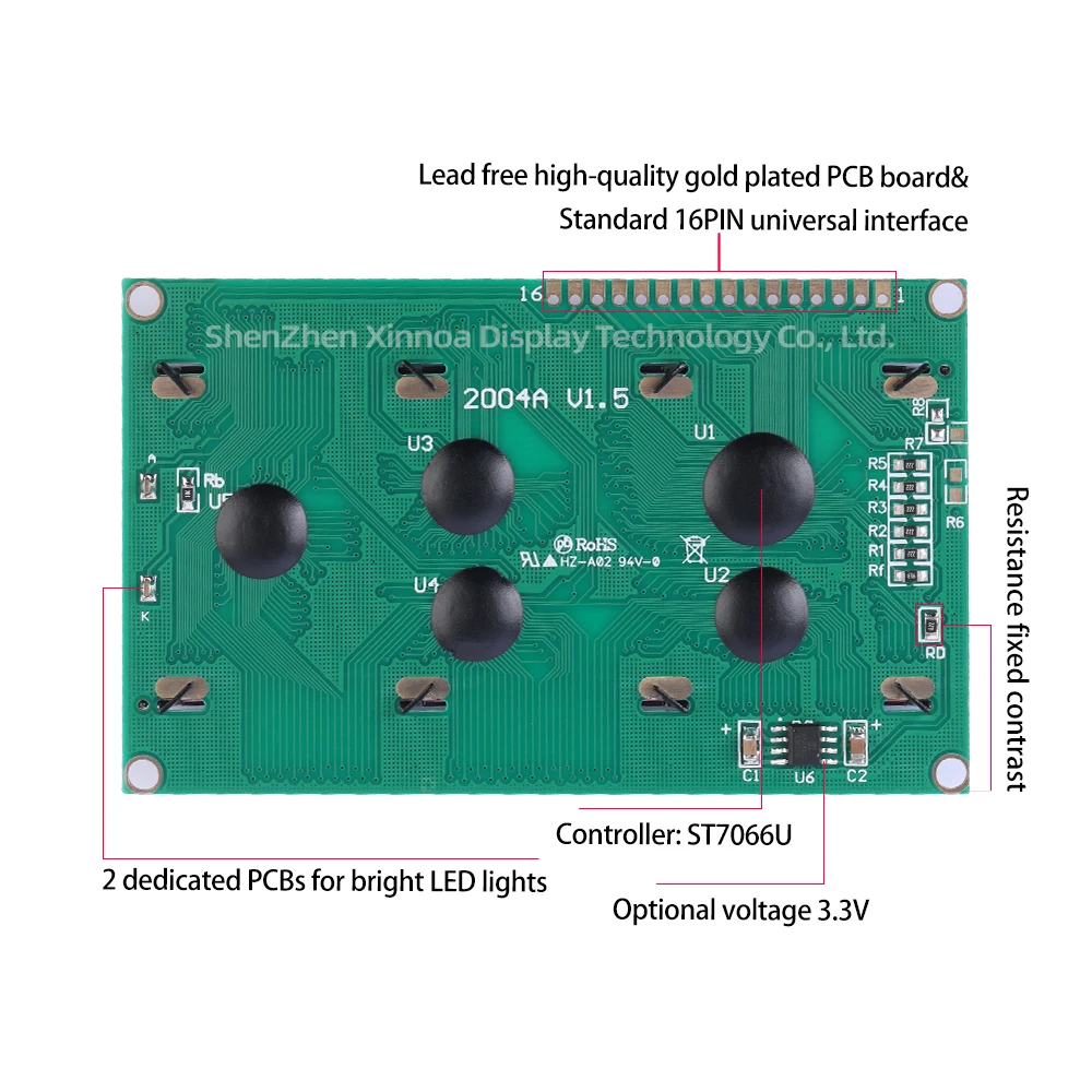 Шрифт Экран ЖК-экран 2004A ЖК-дисплей 3 В Русская серая пленка Синий шрифт 204 20*4 20X4 2004