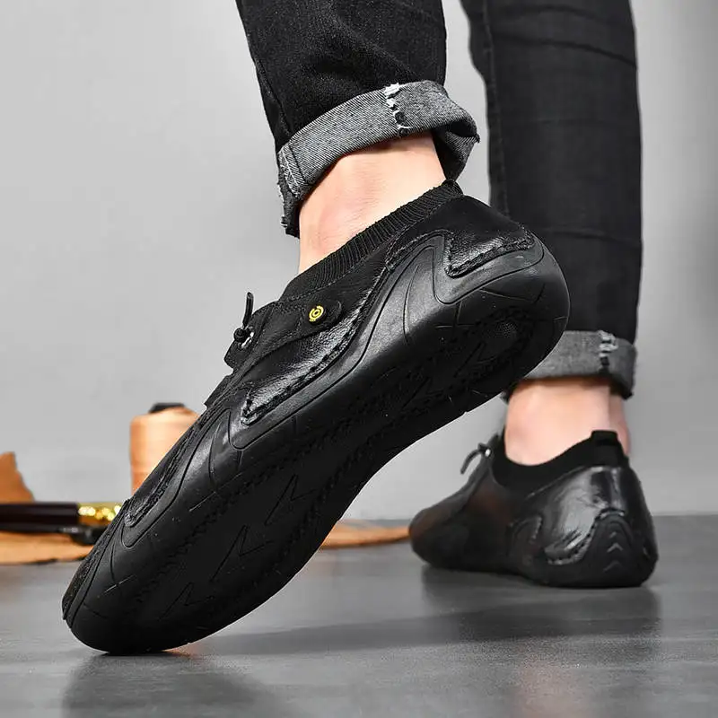 

Leather Casual Shoes Pink Leather Sneakers Luxury Designer Trainer Men's Leather Shoes Skid-Proof Shoe Man Brand Khaki Tennis