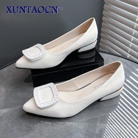 fashion high quality women flat heels pointed toe pumps dress party dress lady shoes summer womens shoes