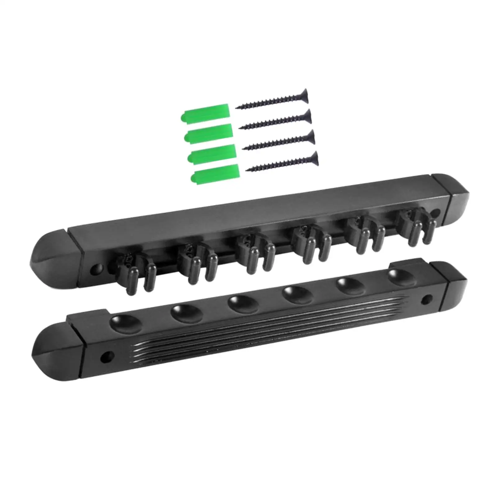 

6 Cue Wall Mount Billiard Cue Rack, Wooden, POOL/ SNOOKER Rods Tidy Holder