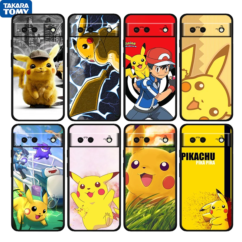 

Pikachu The Baby Cartoon Shockproof Cover for Google Pixel 6 6a 6Pro 5 5a 4 4a XL 5G TPU Black Phone Case Shell Soft Funda Coque