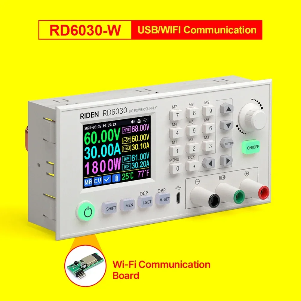 Фото L для RD6030W RD6030 30A 60V Регулируемый понижающий стабилизированный модуль напряжения Зарядка аккумулятора Регулируемый источник питания Понижающий преобразование №5