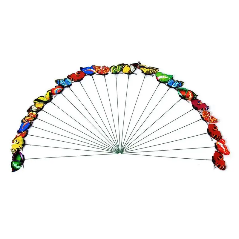 

Pcs Colorful 3D Double Layer Butterfly On Sticks Home Yard Lawn Flowerpot Plant Decoration Garden Ornament DIY Lawn Craft