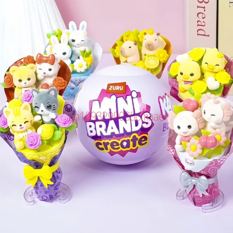 Фото Zuru Mini Brands: Загадочный шарик-сюрприз, милый мини-букет, модная игрушка-сюрприз, коллекционная фигурка животного, украшение, подарок на день рождения №5