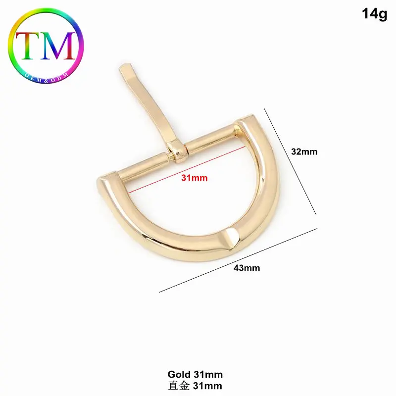 10-50Pcs Semicircle Strap Webbing Buckle Bag Strap Adjustable Buckles Flat Metal D Ring Pin Buckle Diy Hardware Accessories