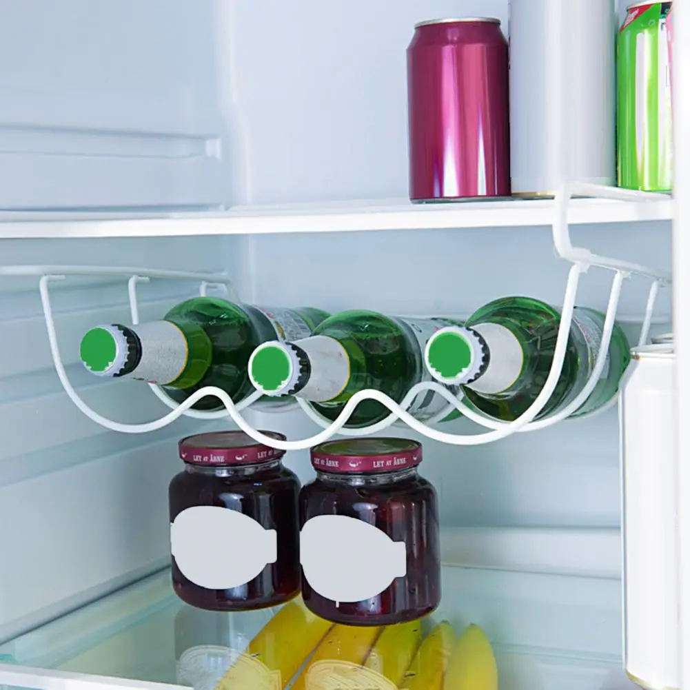 

Fridge Organizer Maximize Fridge Space with Beer Wine Rack Organizers Iron Hanging Racks for Refrigerator Cupboard Kitchen