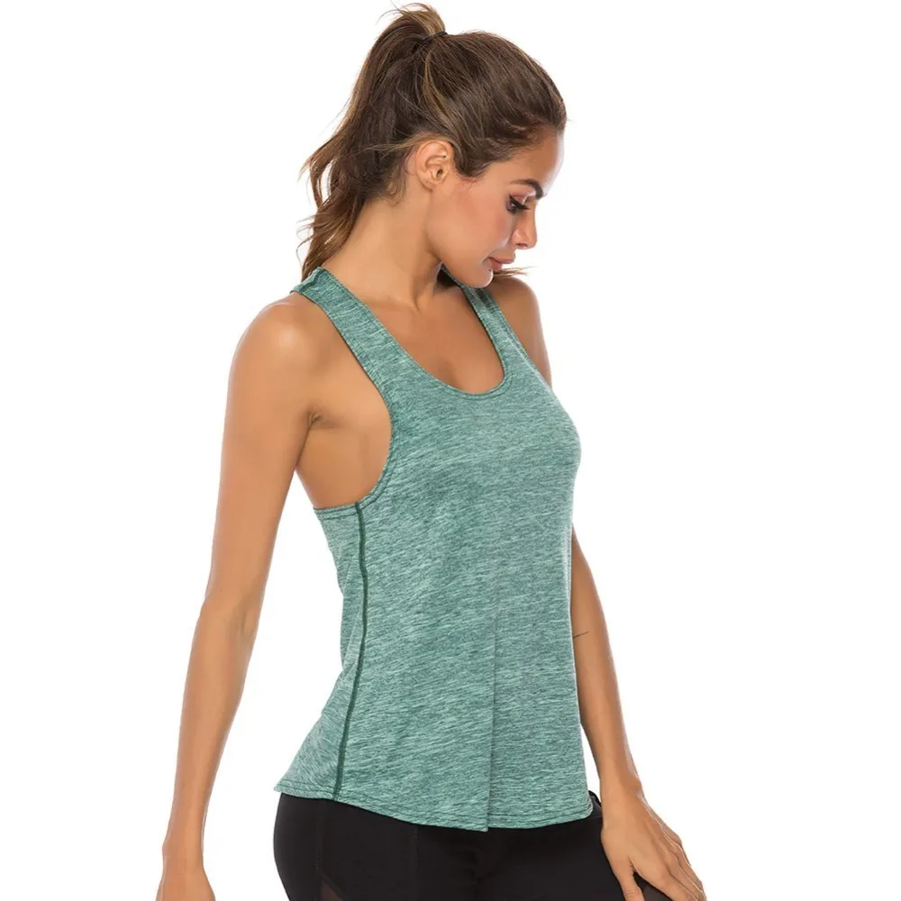 

Women Comfortable Yoga Shirts Quick Dry Tank Tops Sleeveless Outdoor Fitness Athletic Running Sports Vest Workout Yoga T Shirt