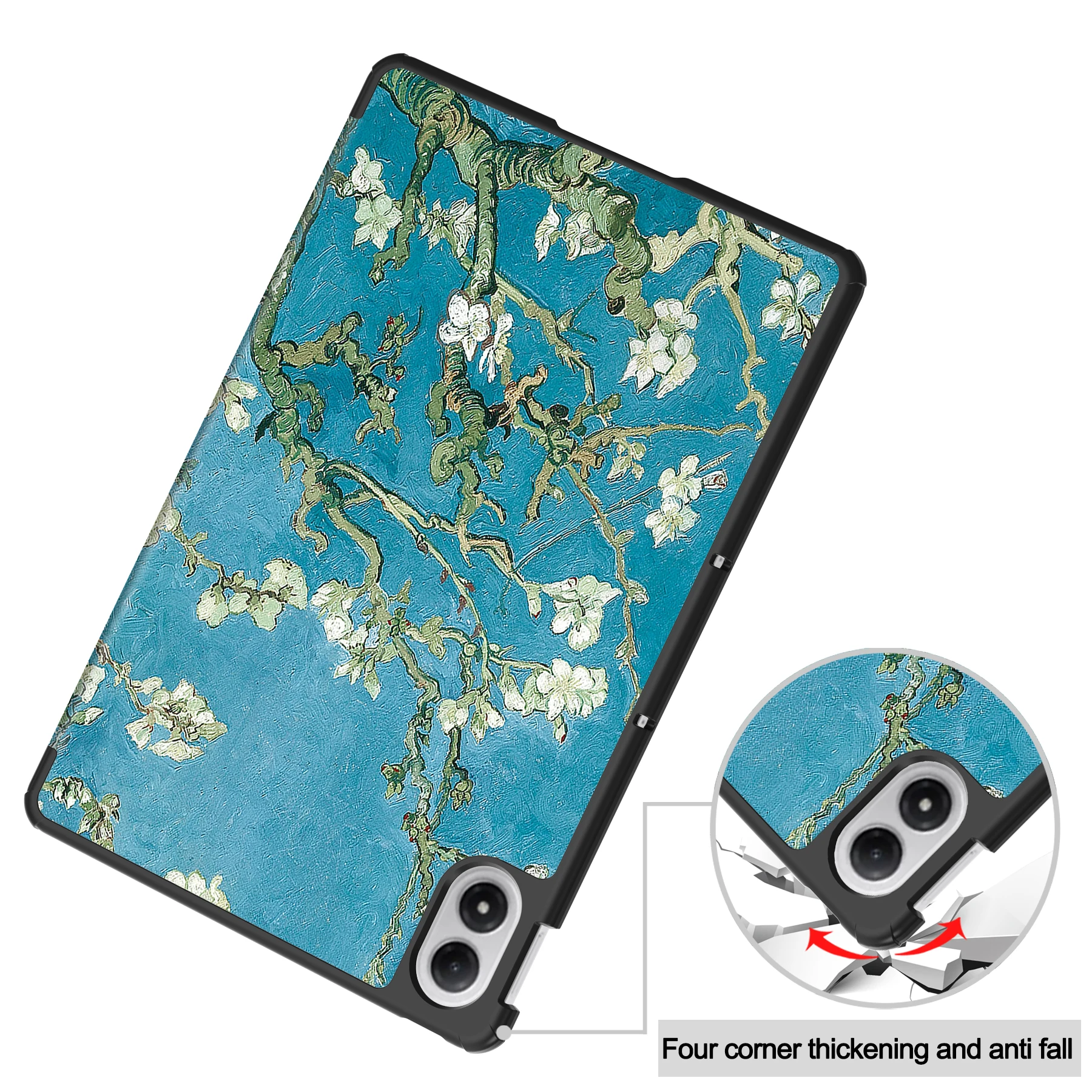 Фото Чехол для Lenovo Tab P11 Gen 2 TB-350FU XU Xiaoxin Pad Plus 11.5 2023, трехсекционная подставка, магнитная мягкая задняя крышка из ТПУ №2