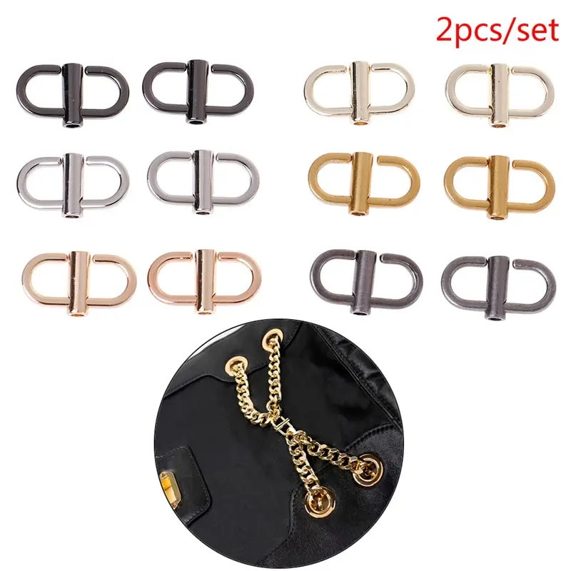 

2Pcs Adjustable Metal Buckles For Chain Strap Bag Shorten Shoulder Crossbody Bags Hardware Accessories Wholesale Metal Buckle