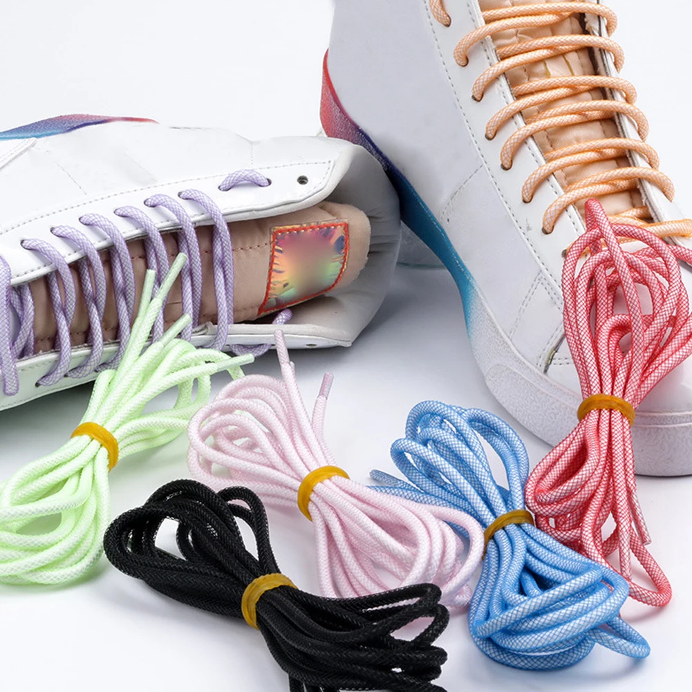 

1Pair Candy Color Shoelaces Unisex Sneaker Shoelace Sport Shoelaces Round Rope Shoe Laces Length 120CM Shoelaces Strings