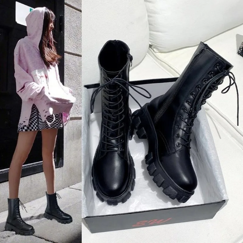 2024 утепленные зимние рыцарские ботинки женские ботильоны на квадратном каблуке