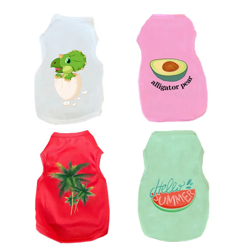 

Small Dog Summer Thin Clothes Teddy Cat Pet Small Puppies French Bichon Vest Corgi Spring And Summer Clothes CW2208