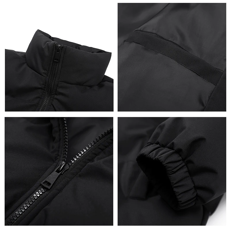 VARSANOL Men's/womens Parkas Coats Winter Thick Jacket Man Streetwear Hip Hop Parka Black Clothes Stand Collar Jackets Plus Size