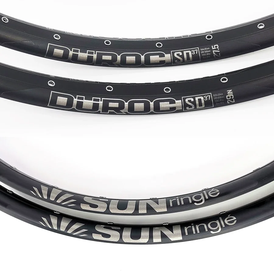 Фото Велосипедные обода Sunringle DUROC 30, 35, 37, 40, 42, 50 дюймов, MTB обода 27.5/29 дюймов, бескамерные, паяные, 28/32H, широкие алюминиевые обода №3