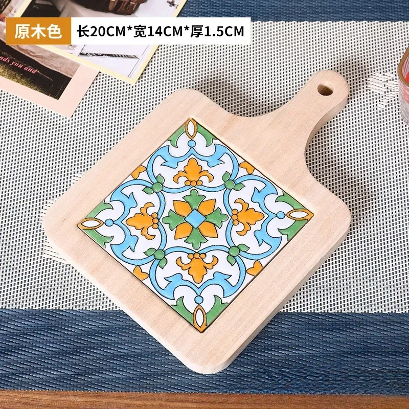 

Бытовые ретро-подставки, теплоизоляционный коврик из цельной древесной цветочной плитки, кастрюля, устойчивый к высоким температурам настольный коврик, подставки
