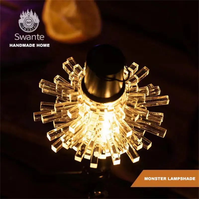 

Snowflake Lamp Cover Acrylic Irregular Petals Atmosphere Lampshade Stamens Transparent Camping Lampshade Cherry Lampshade