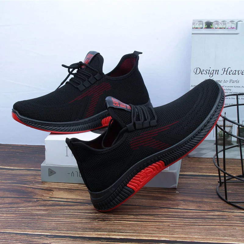 

AB Men's Trendy Mesh Vulcanized Shoes Breathable Comfortable Non-Slip Walking Shoes New Soft Sole Lightweight Sneakers Men Shoes