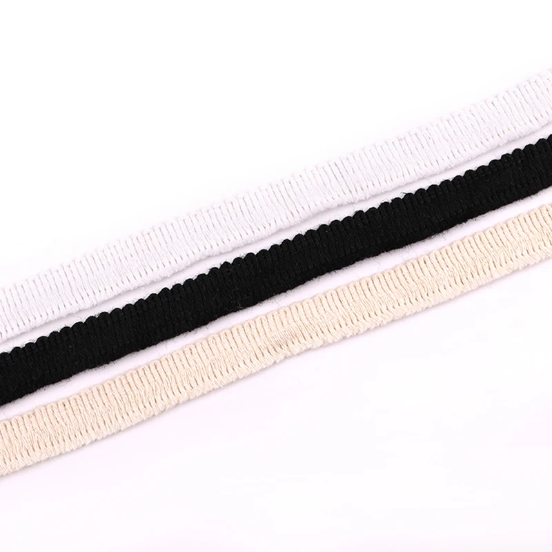 1/2/5 ярдов высокое качество 1 5 см трикотажная черная кисточка кружевная бейка