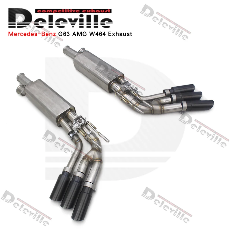 Фото Выхлопная система OEM Valve Muffler из нержавеющей стали для Mercedes-Benz G63 W464 4.0T 2019-2023, модифицированная, с улучшенным звуком (Catback) №5