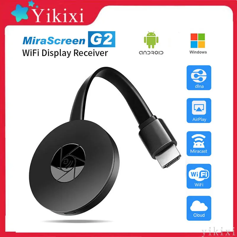 

HDMI-compatible Miracast 1080P WiFi Display Dongle Cast TV Stick Airplay DLNA Screen Mirroring Share for iOS Android Phone to TV