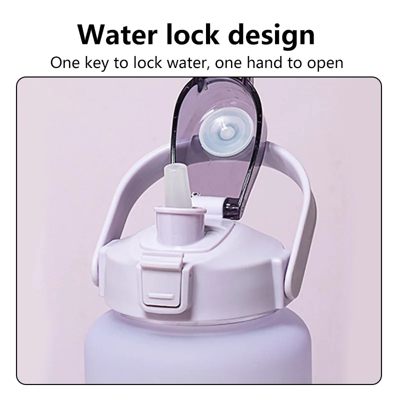 Мотивационная бутылка для воды 2 литра Студенческая напитков с соломинкой