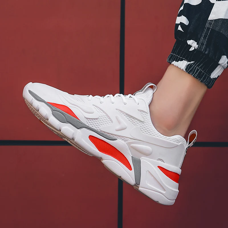 

Platform Shoes Men Large Size Sports Sneakers Breathable Sports Man Casual Shoes #39-49 Trend Male Light Soft Walking Footwear