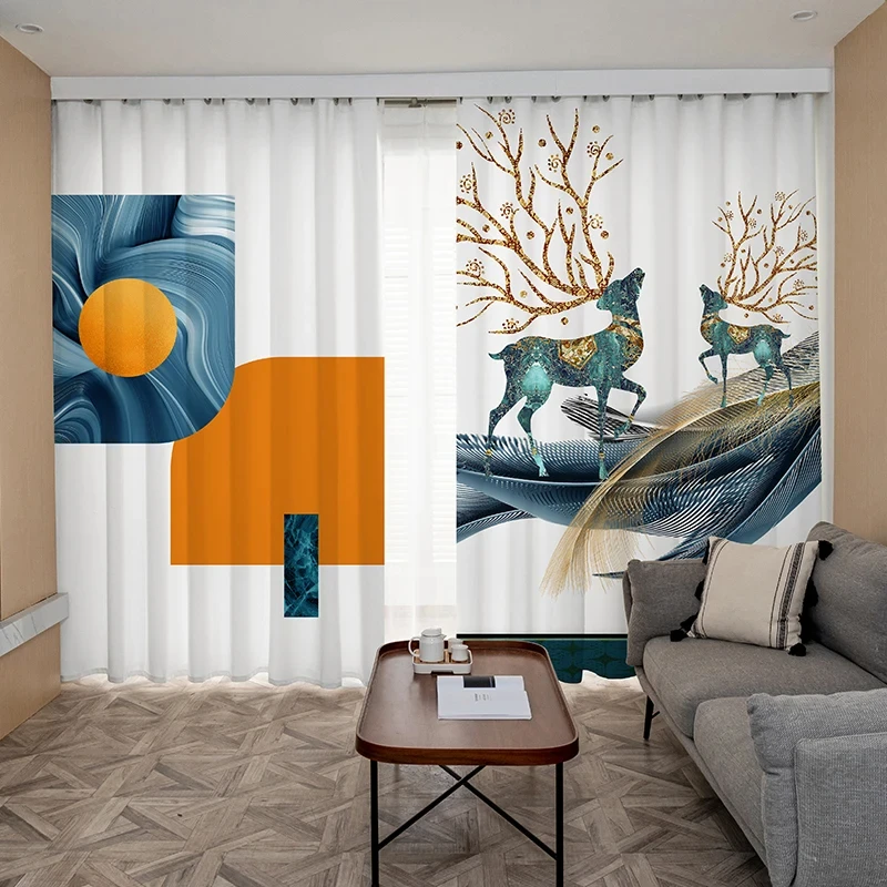 Скандинавская простая Высококачественная Современная фотодрапировка с оленем