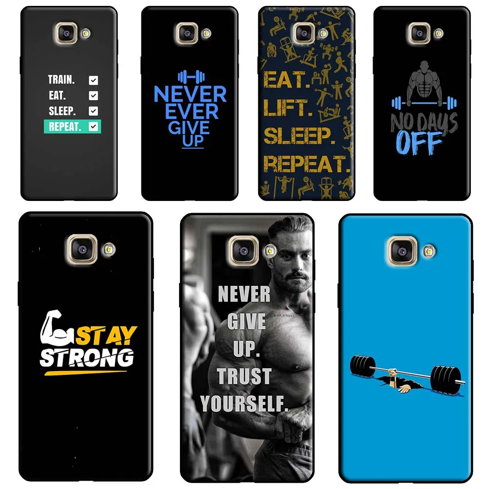Gym Fitness Bodybuilding Case For Samsung J6 J4 Plus A6 A8 J2 J8 A7 A9 2018 J1 J3 J5 J7 2016 A3 A5 2017 Soft Cover