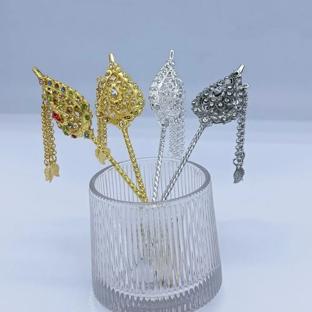 Головной убор в старинном стиле тайский головной геометрические золотые