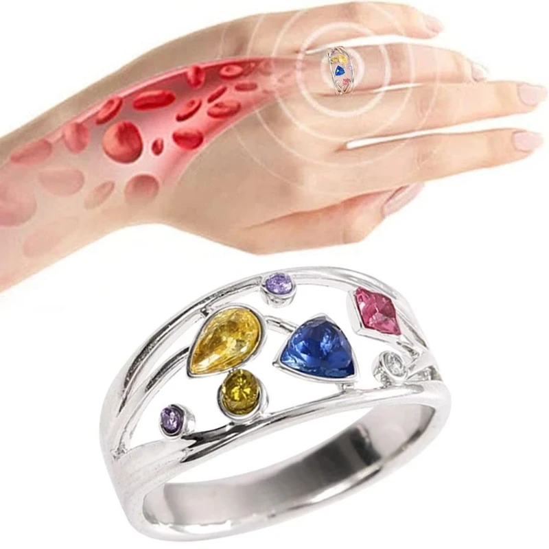 

2023 New Quartz Crystal Ring Ionix Treatment Quartz Crystal Weight Loss Ring Female Lymphatic Drainage Magnetic Ring Female