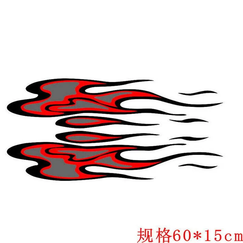 1Pair Red/Black Flame Car Stickers Masking Scratch Creativity Sticker