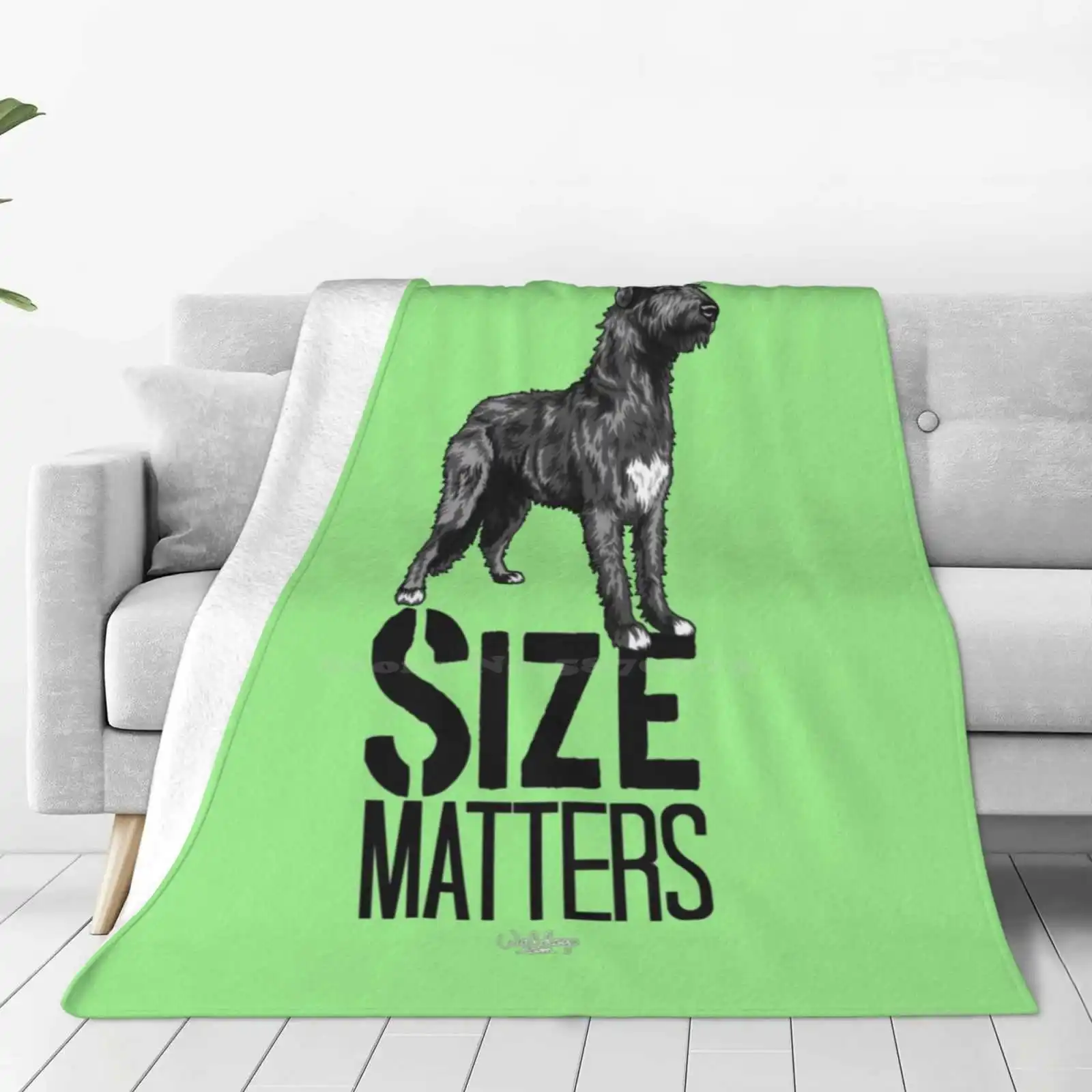 Необычное модное мягкое теплое одеяло с принтом ирландского вольфхауна по