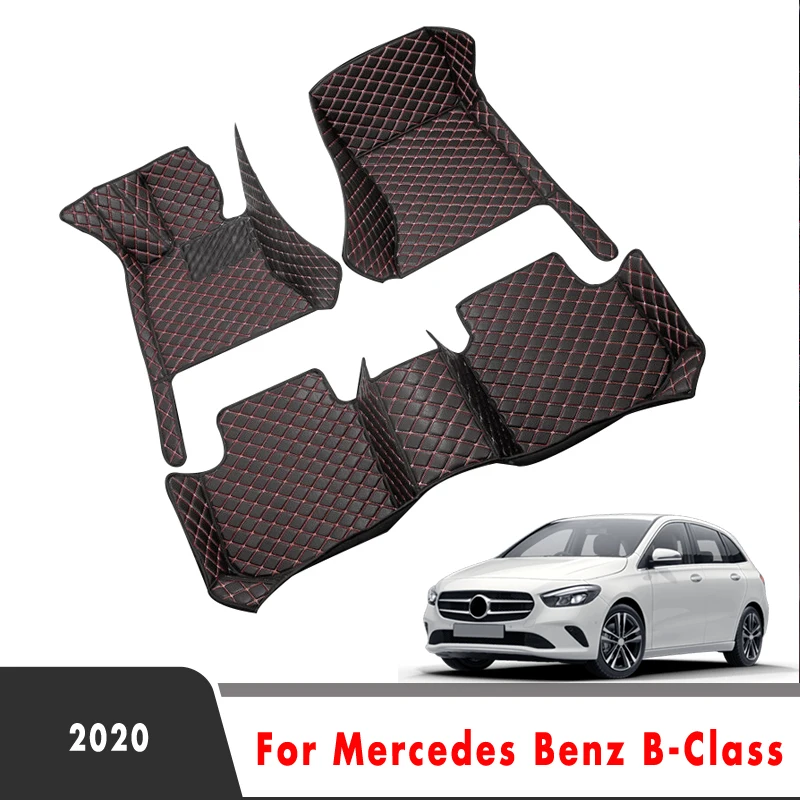 

Автомобильные коврики для Mercedes Benz B-Class 2020, коврики из искусственной кожи, водонепроницаемые накладки на ножки, аксессуары для интерьера автомобиля